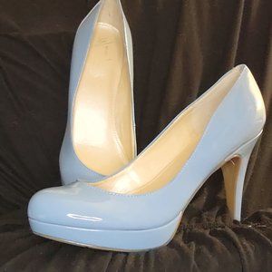 Open Box - New Never Worn - Marc Fisher Baby Blue Pleather Heels - size 6.5